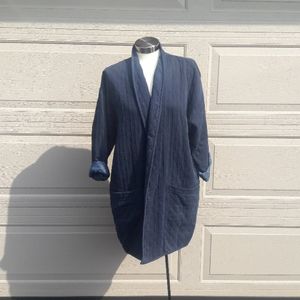 Eileen fisher coat outerwear Dk Navy cotton 1x